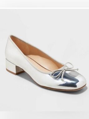 NWT A New Day Women's Shoes New A New Day Joy Ballet Pumps Silver Size 8.5